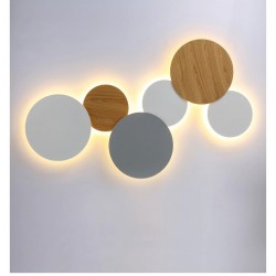 Nowoczesny styl skandynawski - światło LED - okrągła lampa ściennaKinkiety