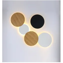 Style nordique moderne - lumière LED - applique murale ronde