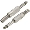 1/4" mono lydkontakt metall - 6,35 mm - 75 * 15 mm - 10 stykker