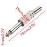 1/4" mono lydkontakt metall - 6,35 mm - 75 * 15 mm - 10 stykker