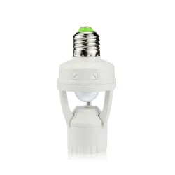 E27 lyspæreholder - med infrarød PIR bevegelsessensor