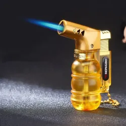 Briquet au butane transparent - ignifuge - coupe-vent
