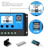 Automatyczny kontroler ładowania paneli słonecznych - kontroler PWM - wyświetlacz LCD - podwójne USB - 12V - 24VKontrolery