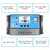 Automatyczny kontroler ładowania paneli słonecznych - kontroler PWM - wyświetlacz LCD - podwójne USB - 12V - 24VKontrolery