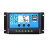 Automatyczny kontroler ładowania paneli słonecznych - kontroler PWM - wyświetlacz LCD - podwójne USB - 12V - 24VKontrolery
