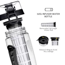 Vattenflaska / fruktinfuser - BPA-fri - 800ml / 1000ml