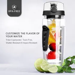 Wasserflasche / Fruchtei - BPA-frei - 800 ml / 1000 ml