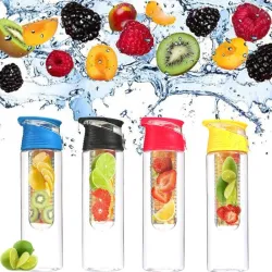 Vesipullo / hedelmä-infuusiopullo - BPA-vapaa - 800ml / 1000ml