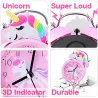 Alarm clock with double bell - clock with backlight - unicorn / dinosaur / astronautClocks