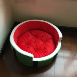 Pehmeä koiran/kissan sänky - vesimelonin muotoinen