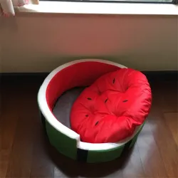 Lit doux pour chien / chat - en forme de pastèque