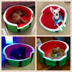 Lit doux pour chien / chat - en forme de pastèque