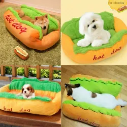 Calda cuccia per cane/gatto - morbido cuscino - hot dog