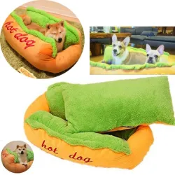 Calda cuccia per cane/gatto - morbido cuscino - hot dog
