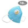 KN95 - PM2.5 - beskyttende munn / ansiktsmaske - med luftventil - antibakteriell - anti coronavirus