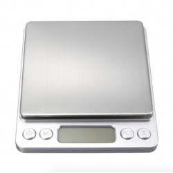 Balança de cozinha de precisão - digital - aço inoxidável - 0,01g x 500g