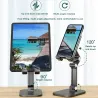 Support téléphone / tablette - pliable - réglable