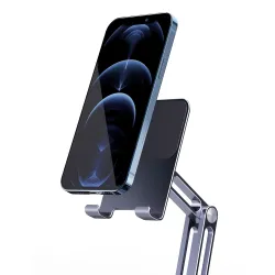 Suporte para telefone/tablet - suporte de metal - giratório - ajustável