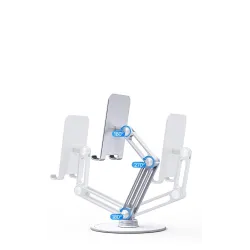Suporte para telefone/tablet - suporte de metal - giratório - ajustável