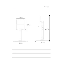 Suporte para telefone/tablet - suporte de metal - giratório - ajustável