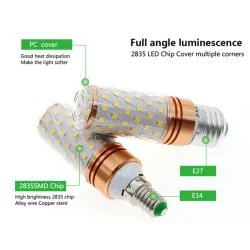 LED-pære - ampulle - E14 / E27 - 12W / 16W