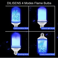 Lampa LED z płomieniem - z czujnikiem grawitacyjnym - 4 tryby - E27 - 5WE27