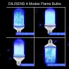 Lampa LED z płomieniem - z czujnikiem grawitacyjnym - 4 tryby - E27 - 5WE27
