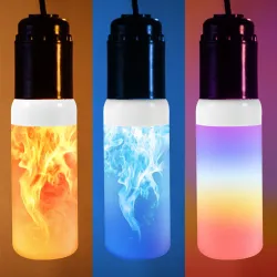 LED-flammelampe - branneffektpære - 3 moduser - 5W - E27 - E12 - E14 - B22