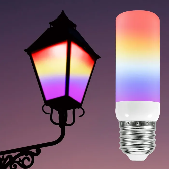 LED-flammelampe - branneffektpære - 3 moduser - 5W - E27 - E12 - E14 - B22
