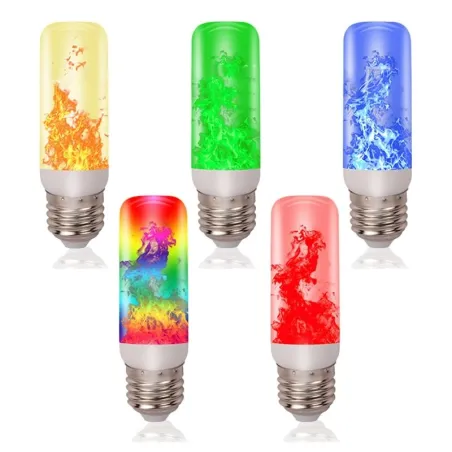 Żarówka LED z efektem ognia - migoczący płomień - 4 tryby - 3W - E27E27