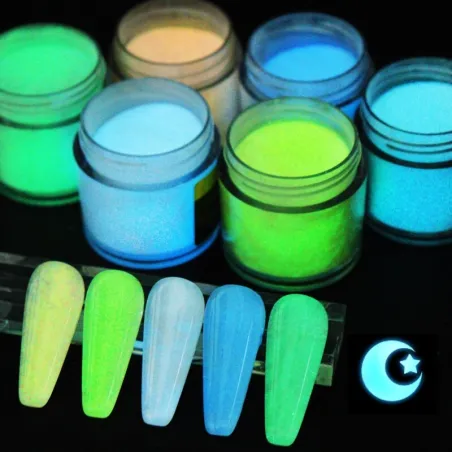 Acrylpulver für Nägel – leuchtet im Dunkeln