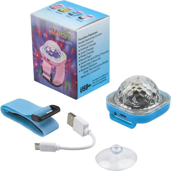 Mini lumière disco LED - projecteur d'étoiles - bracelet - USB - RGB