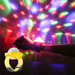 Mini lumière disco LED - projecteur d'étoiles - bracelet - USB - RGB