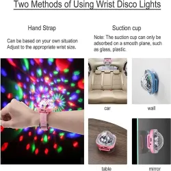 Mini lumière disco LED - projecteur d'étoiles - bracelet - USB - RGB
