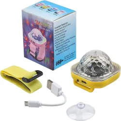 Mini lumière disco LED - projecteur d'étoiles - bracelet - USB - RGB
