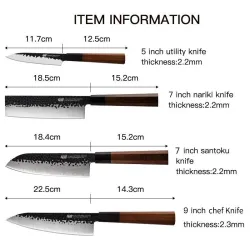 FINDKING - couteaux de cuisine professionnels - set 4 pièces