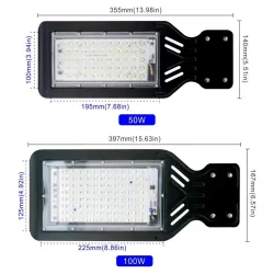 Lampadaire LED - étanche - 50W - 100W