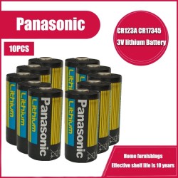 Panasonic - lithium batterij - CR123A - 1400 mAh - 3V - 10 stuksBatterijen