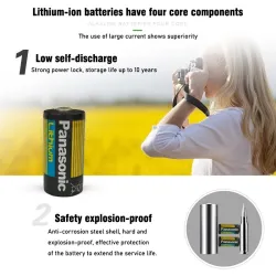 Panasonic - litiumakku - CR123A - 1400 mAh - 3V - 10 kpl