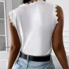 Elegante t-shirt in pizzo - senza maniche