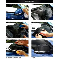Koolstofvezelvinylfilm - hoogglans - auto-/motorstickerStyling onderdelen
