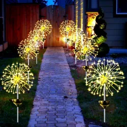LED vuurwerk - tuinlamp op zonne-energie - waterdichtSolar verlichting