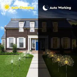 LED vuurwerk - tuinlamp op zonne-energie - waterdichtSolar verlichting
