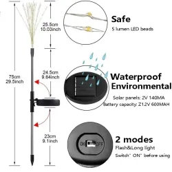 LED vuurwerk - tuinlamp op zonne-energie - waterdichtSolar verlichting