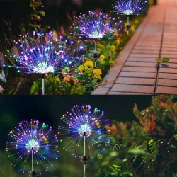 LED vuurwerk - tuinlamp op zonne-energie - waterdichtSolar verlichting