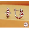 Red carp shaped earrings - 925 sterling silverEarrings