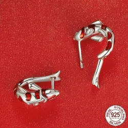 Red carp shaped earrings - 925 sterling silverEarrings