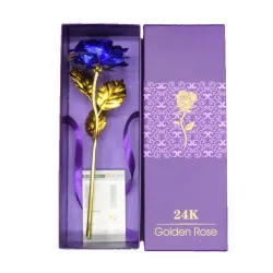 Rose dorée Infinity - avec support Love - coffret