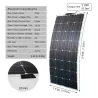 Solar panel kit - flexible - 100W / 200W / 300W - 12V / 24V - with PV connector - battery charger moduleSolar panels