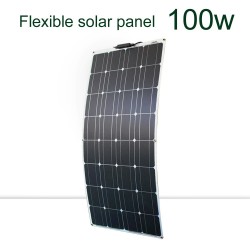 Kit painel solar - flexível - 100W / 200W / 300W - 12V / 24V - com conector fotovoltaico - módulo carregador de bateria